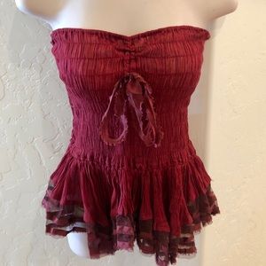 Free People strapless top